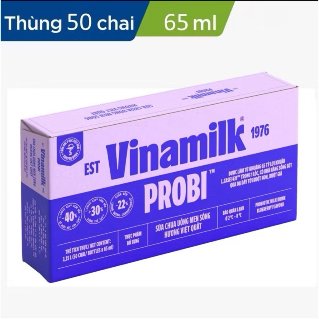1 thùng men proby việt quất 65ml