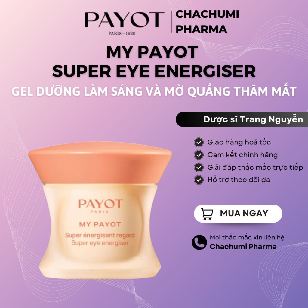 Kem dưỡng mắt PAYOT My Payot Super Eye Energiser sáng vùng quầng thâm giảm bọng mắt 15ml