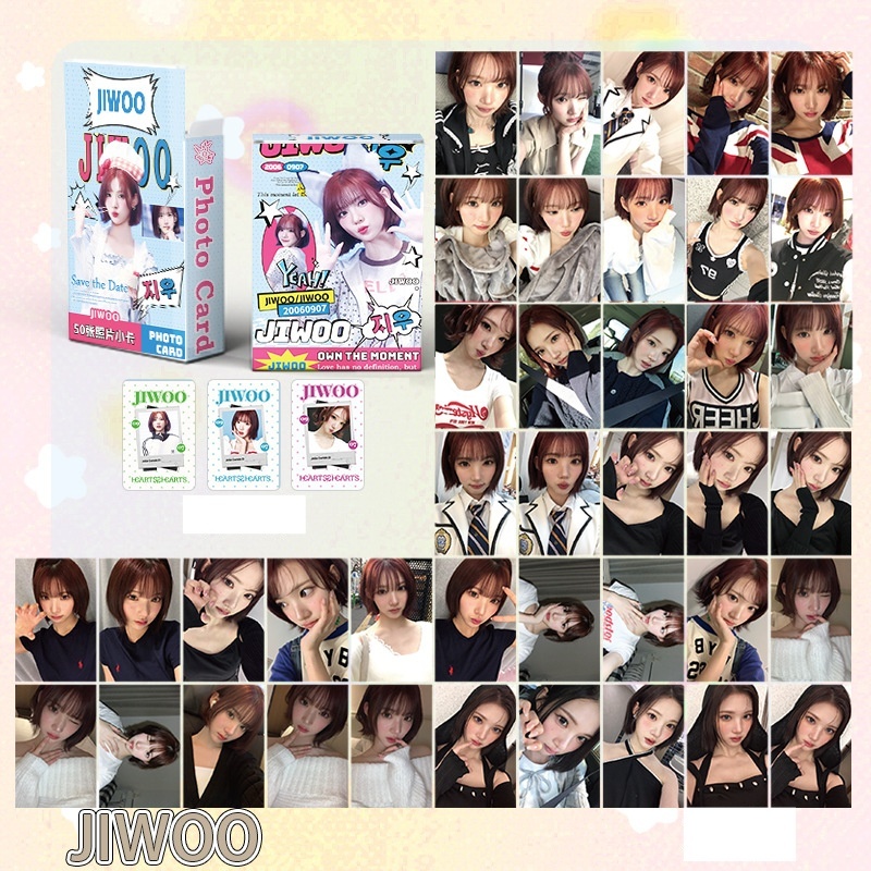 Set 50 photo card unoff Hologram Hearts2Hearts - JIWOO 2026