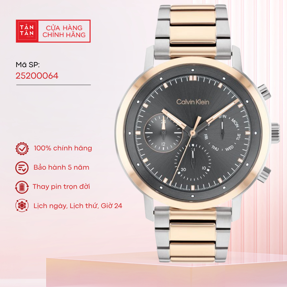 Đồng Hồ Nam Calvin Klein Gauge 25200064 Quartz 44mm - Đồng Hồ Tân Tân
