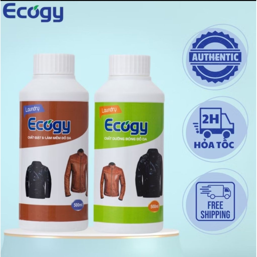 [ BỘ GIẶT ĐỒ DA ECOGY ] Bộ giặt đồ da cao cấp Ecogy làm sạch, mềm và bóng đồ da như mới