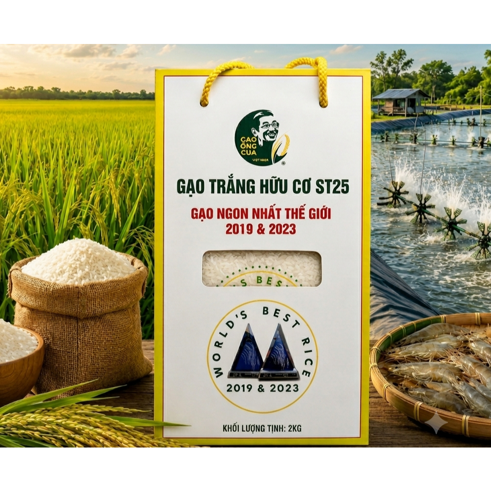 Gạo Ông Cua ST25 Organic (2kg)