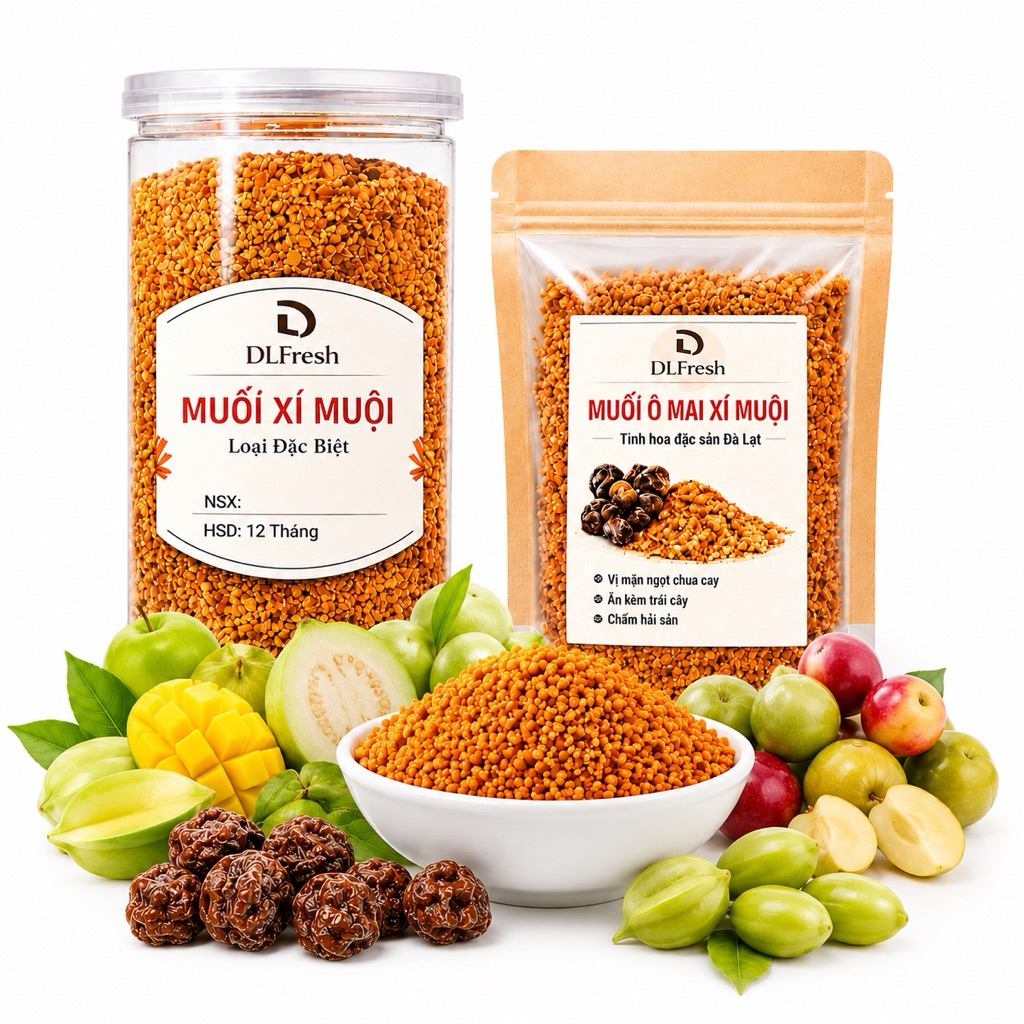 Muối Xí Muội DLFresh – Muối Chấm Trái Cây Chua Cay Mặn Ngọt Đặc Sản Đà Lạt