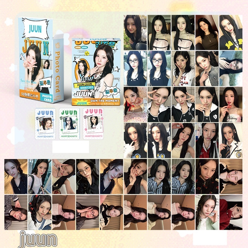 Set 50 photo card unoff Hologram Hearts2Hearts - JUUN 2026