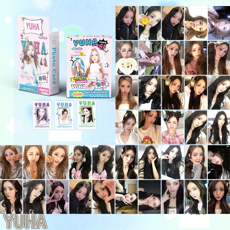 Set 50 photo card unoff Hologram Hearts2Hearts - YUHA 2026