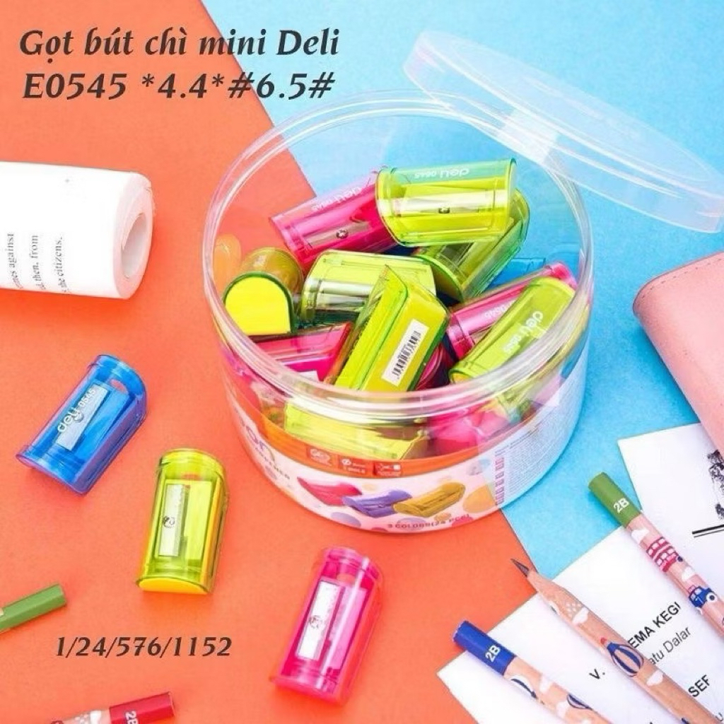 Gọt chì Deli E0545 / Chuốt chì Deli 0545 sắc bén màu sắc đẹp cute