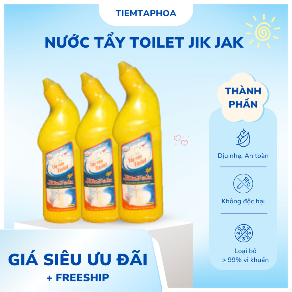 Nước Tẩy Toilet Jik Jak 500ml – Tẩy Sạch Bồn Cầu, Khử Mùi Hiệu Quả