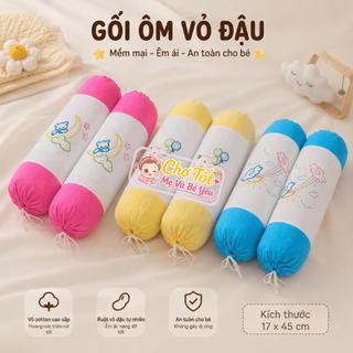 Gối Ôm Vỏ Đậu Xanh Cao Cấp Cho Bé 1-5 Tuổi - Chống Giật Mình, Giúp Bé Ngủ Ngon Sâu Giấc