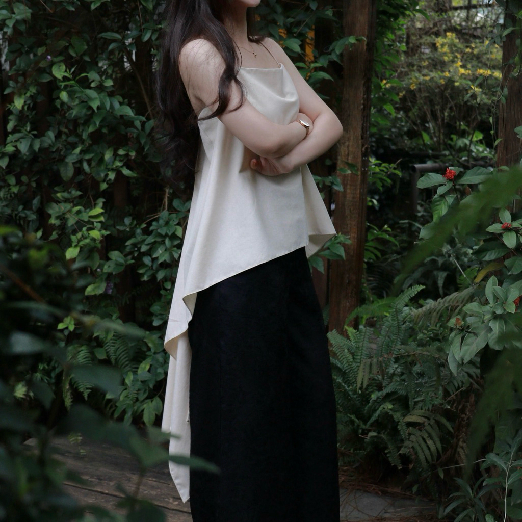 LƠI | Áo hai dây linen tà dài xinh thắt dây by ASHLEY STUDIO
