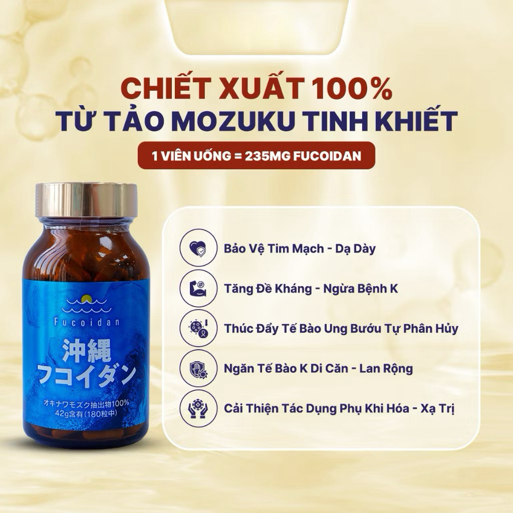 Fucoidan Tảo Nâu Nhật Bản Chính hãng