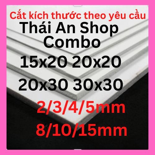 Combo nhiều tấm bìa mô hình Formex A0 A1 A2 A3 A4 A5 (2/3/4/5/8/10/15mm) foam,fomic nguyên liệu làm 