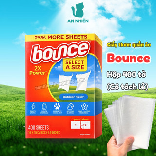 Giấy thơm sấy quần quần áo Bounce làm mềm vải, chống ẩm mốc, tĩnh điện mùa khô