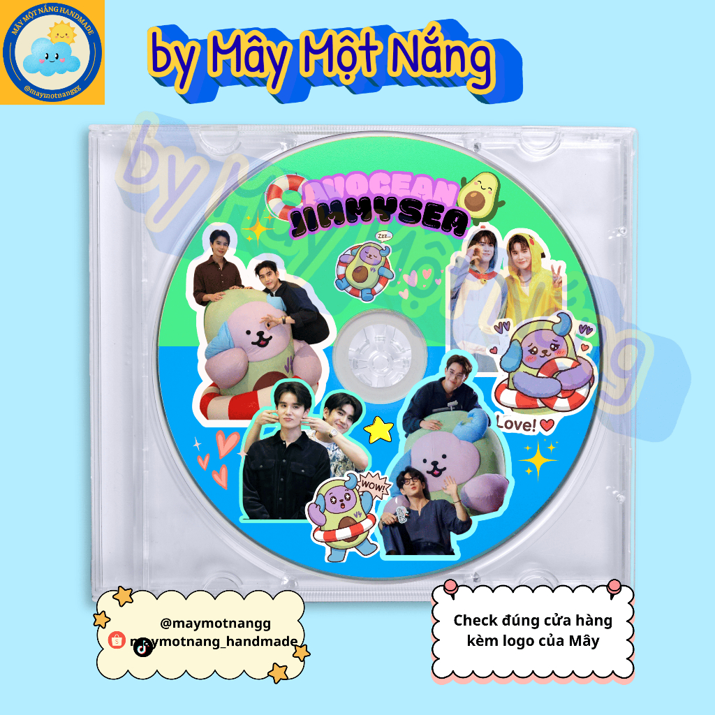 Đĩa CD Trang Trí JimmySea Avocean Dễ Thương | Phụ Kiện Decor Fanmade