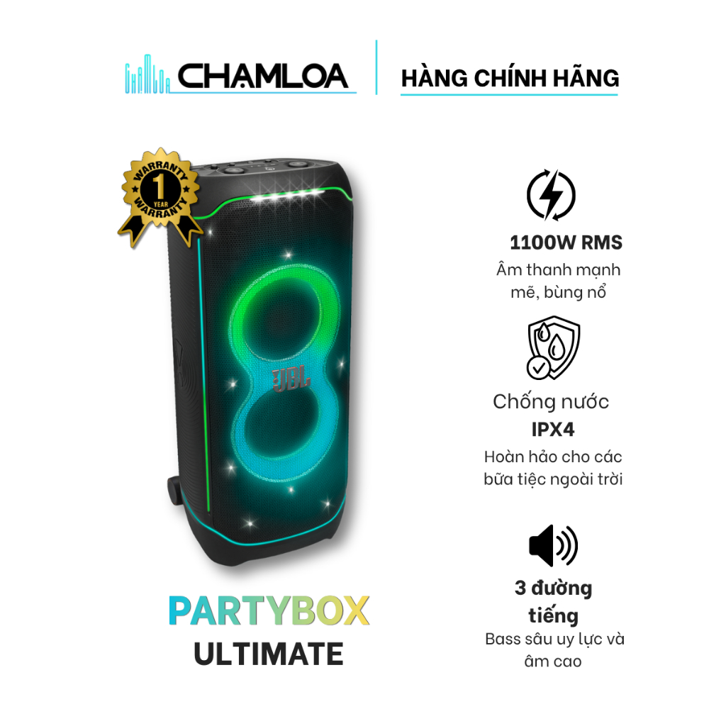 Loa Bluetooth JBL PartyBox ULTIMATE - Hàng Chính Hãng PGI - Bảo Hành 12 tháng