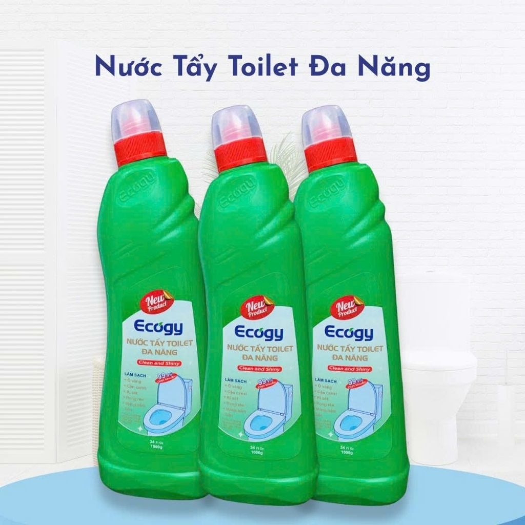 Nước Tẩy Toilet Đa Năng Ecogy không mùi hôi tẩy sạch mảng bám, ố vàng, rong rêu, cặn canxi ...