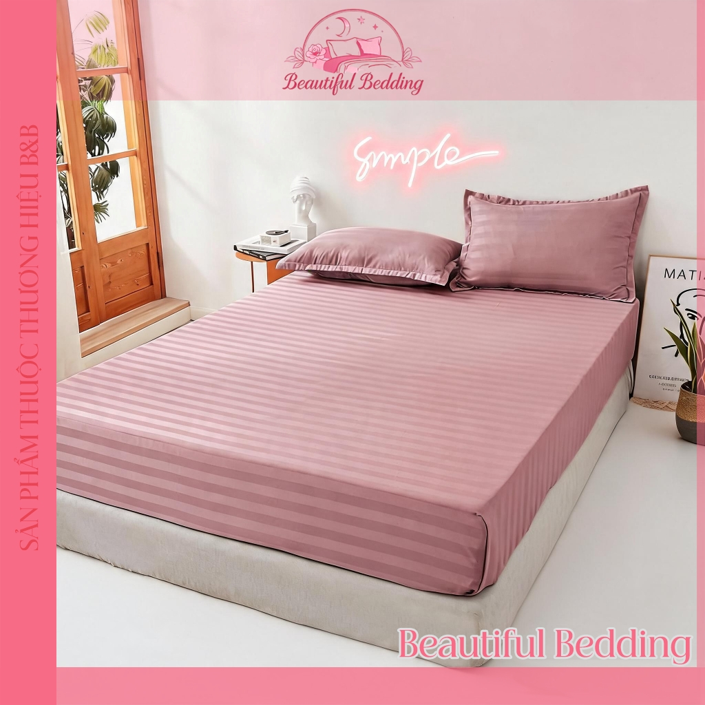 Ga Giường Và 2 Vỏ Gối Cotton 3F Cao Cấp Set Ga Giường Cotton 3F Êm Ái Dễ Vệ Sinh