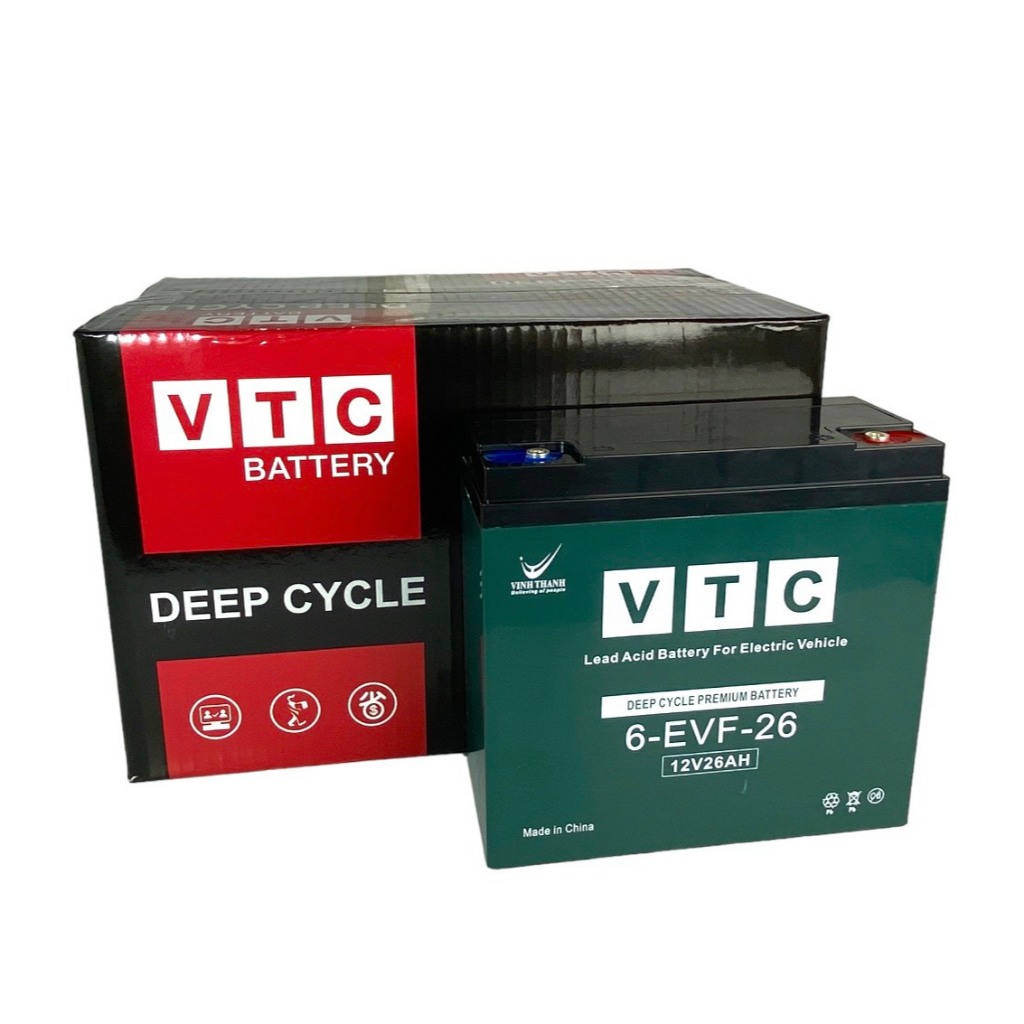 Bình ắc quy VTC 6-EVF-26 (12V-26AH)