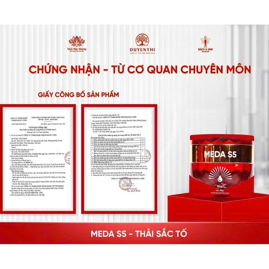 Meda S5 Duyên Thị Bách Y Sâm 30gr - Cao Thải Sắc Tố Nám Tại Nhà