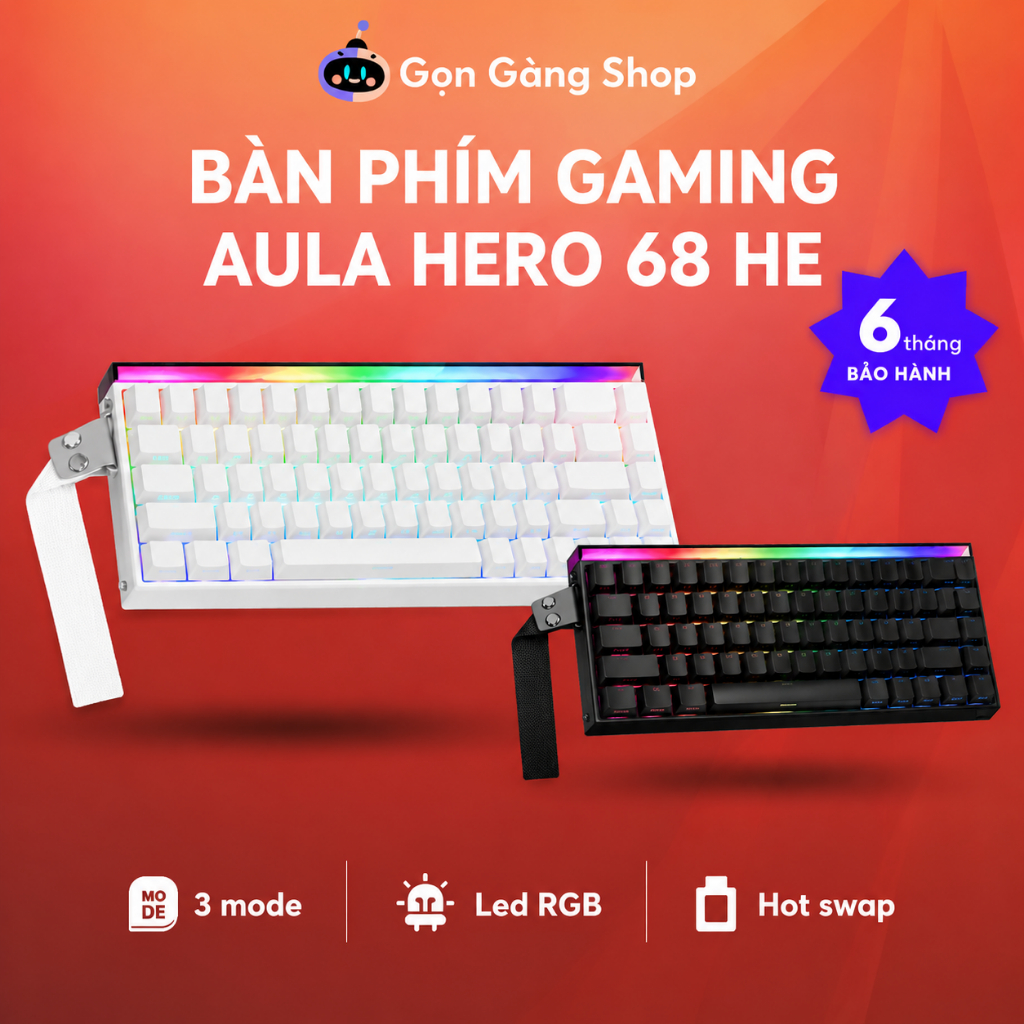 Bàn phím Chuyên Game Rapid Trigger AULA HERO 68 HE/ Hero 68 Air