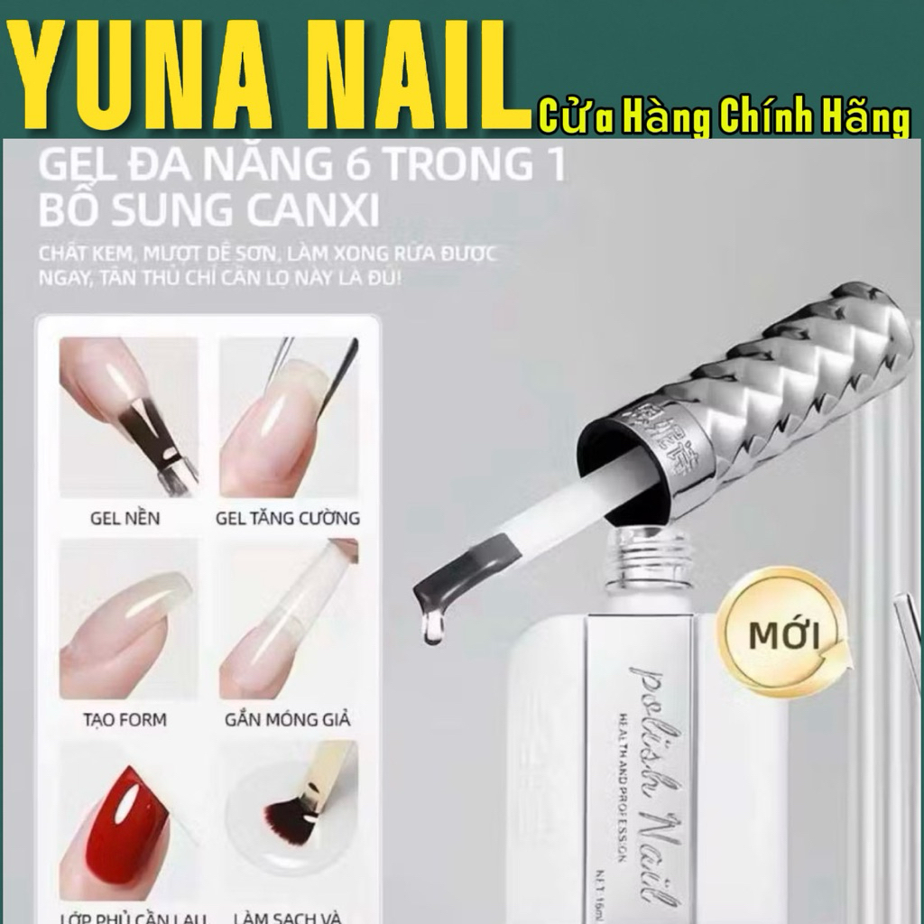 Gel đa năng 6 in 1 Annies, glue 6in1 Gel dán móng, base up móng, cứng móng, úp móng, ẩn hoa khô - YU