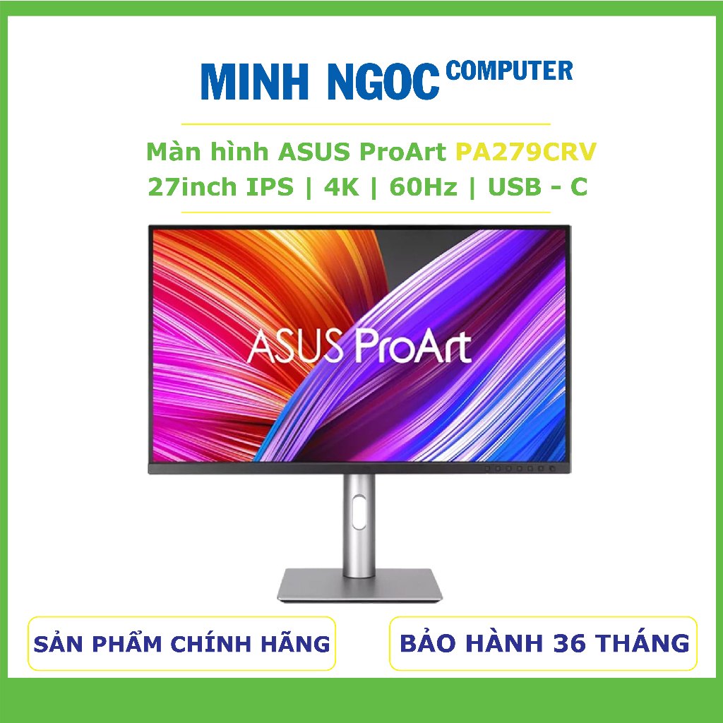 Màn hình chuyên thiết kế ASUS ProArt PA279CRV (27 inch/UHD/IPS/60Hz/5ms) | Bảo hành 36 Tháng