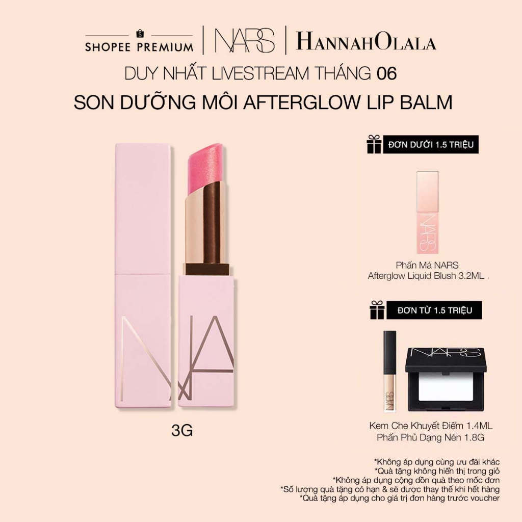 [Hannah Olala x NARS] Son dưỡng môi NARS Afterglow Lip Balm 3g
