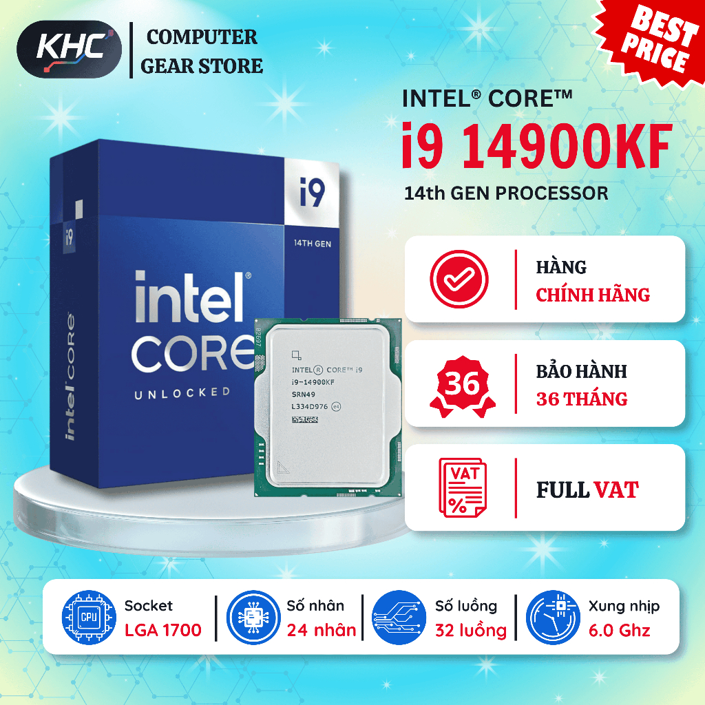 CPU Intel Core i9 14900KF Tray New (Full VAT)