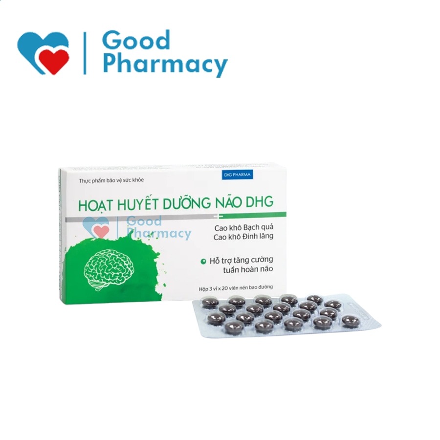 Hoạt huyết dưỡng não DHG giúp hoạt huyết, bổ não, tăng cường tuần hoàn não, giảm thiểu năng tuần hoà