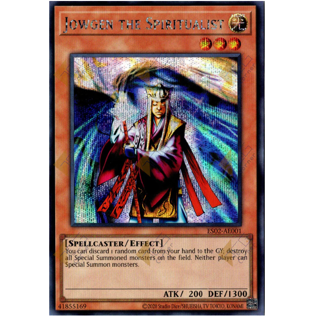 TGT Yugioh thẻ bài Yugioh chính hãng x1 card ES02-AE001 Jowgen the Spiritualist