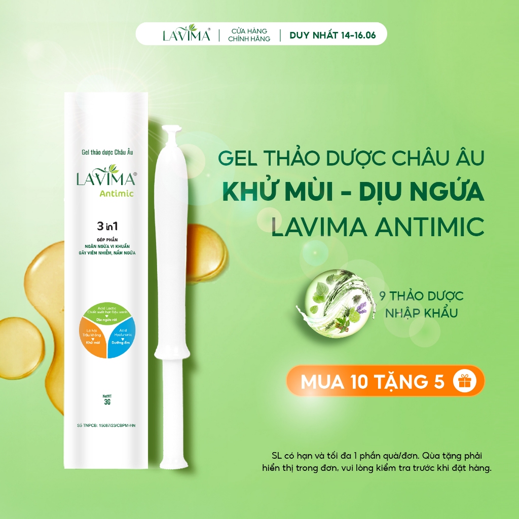 Gel Phụ Khoa Lavima Antimic (Đũa Thần Inner) Làm Sạch - Khử Mùi - Dịu Ngứa Nhanh Tại Chỗ, Bút 3g