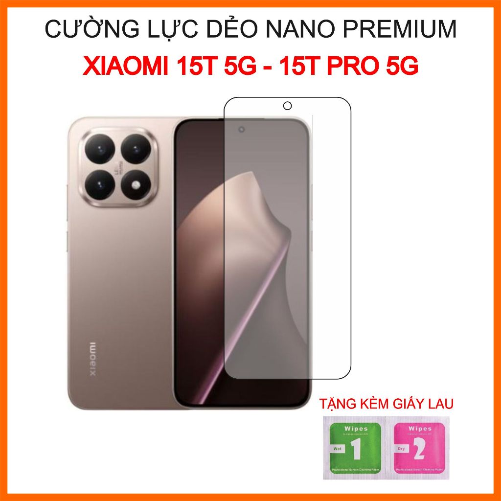 Cường lực dẻo Xiaomi 15T, Xiaomi 15T Pro cường lực 9H+