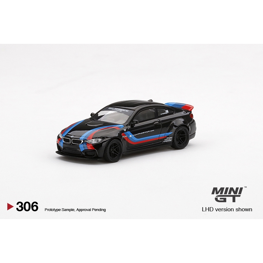 Mini GT LB★WORKS BMW M4 Black W/ M Stripe Blister
