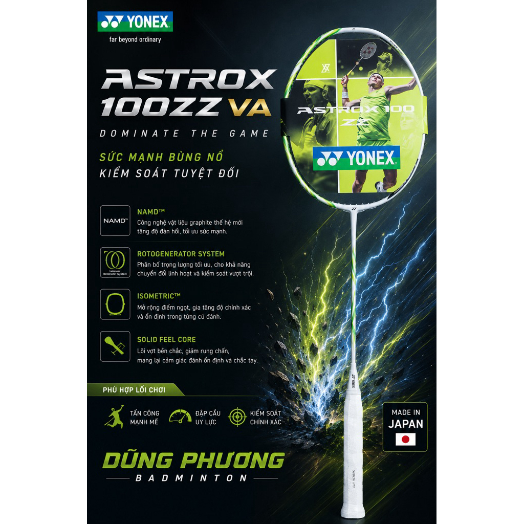 [HỎA TỐC] Vợt Cầu Lông Astrox 100Zz VA  Chính Hãng  | Dũng Phương Badminton