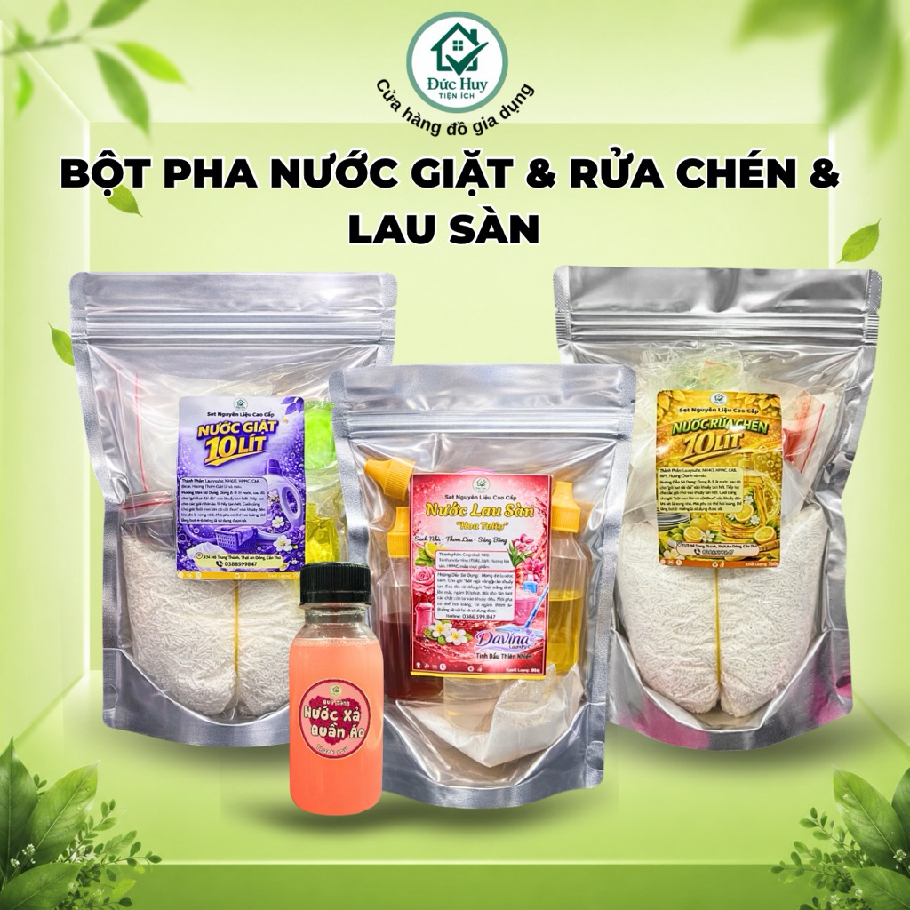 Combo 30Lít (10lít nước giặt+10lít nước rửa chén+10lít nước Lau Sàn)