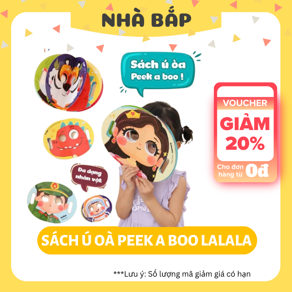 Sách giấy Peek A Boo Lalala Baby – Sách ú òa tương tác cho bé phát triển giác quan - Nhà Bắp Store
