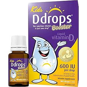 D3 Thuần Organic Ddrops 600IU dạng lỏng nhỏ giọt cho bé >1y giúp bé cao lớn khỏe mạnh