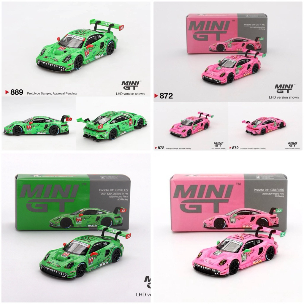 [MiniGT] Xe Mini GT Porsche 911 GT3 R Roxy/Rexy #889|#872 (Mô hình xe)