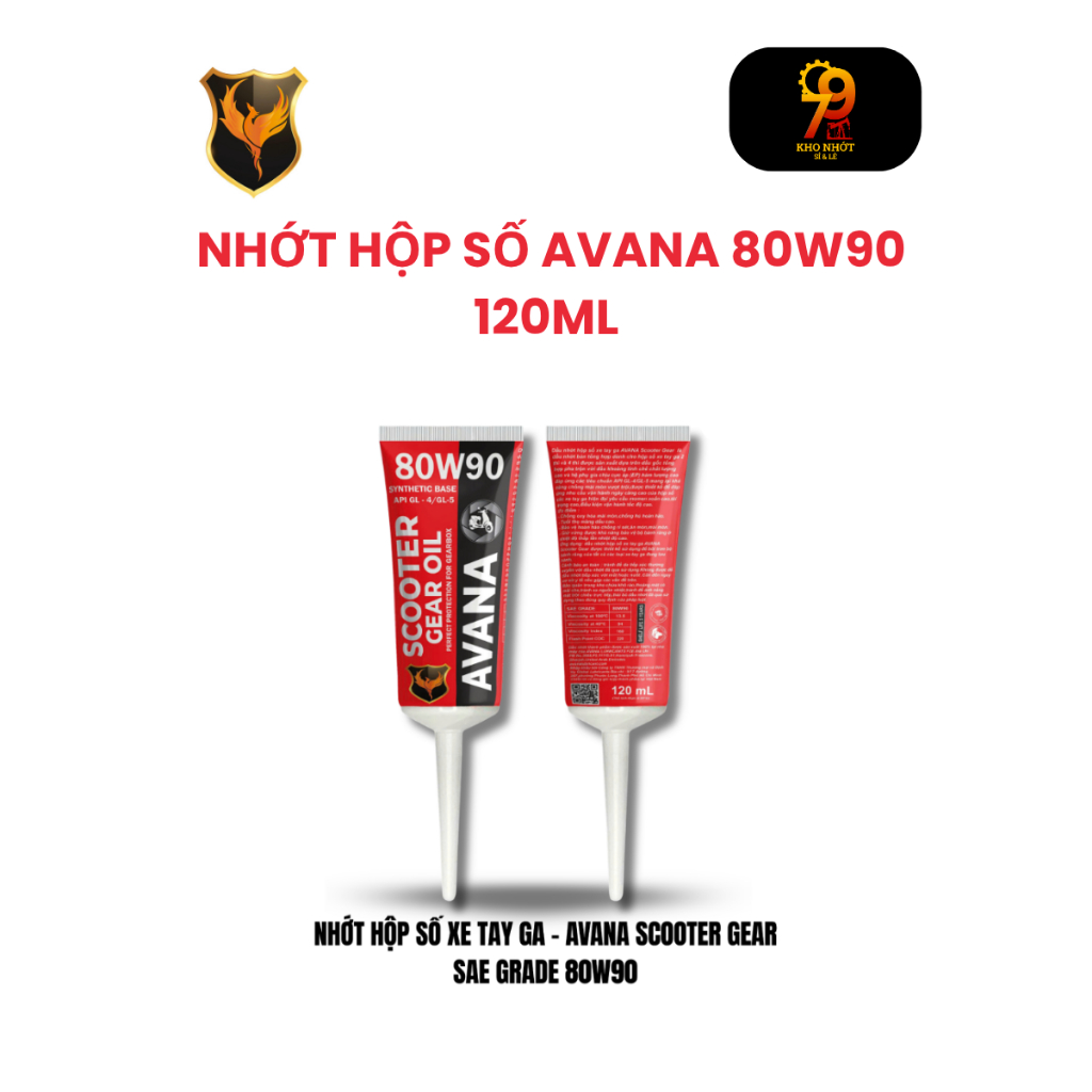 Nhớt Láp AVANA 80W90 API GL-5 Chính Hãng – Dầu Hộp Số Xe Tay Ga Chống Mài Mòn, Giảm Tiếng Hú Láp