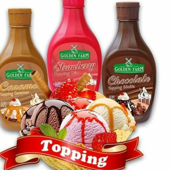 (150G CHAI CHIẾT) SỐT GOLDEN FARM TOPPING CHOCOLATE ,DÂU, CARAMEL, MATCHA 150G SKU56-68