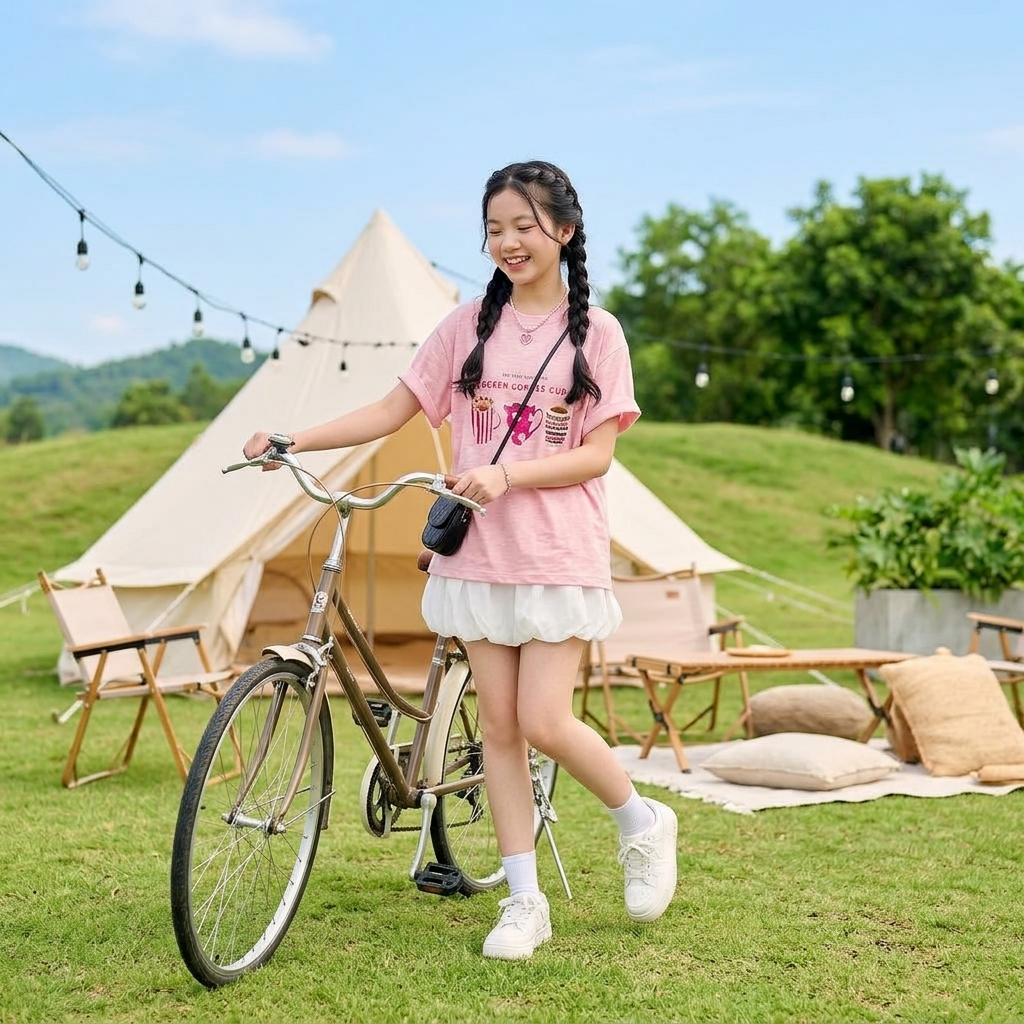 Áo cotton giấy cho bé gái size đại BEESHOP H26095