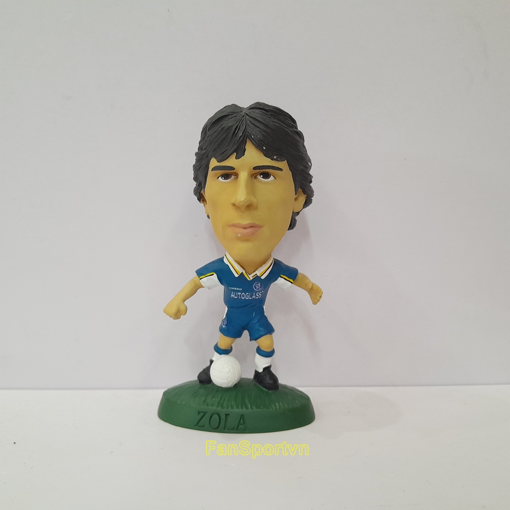 Mô hình tượng cầu thủ bóng đá Gianfranco Zola 25 Chelsea 1997 1998 1999 home prostars XL corinthian 