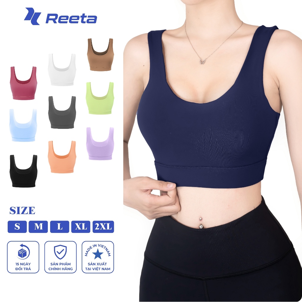 Áo Bra Thể Thao Nữ Có Mút Ngực Reeta Basic Tập Gym,Yoga Nhiều Màu Chất Vải Co Giãn,Thoáng Khí - A027 | BigBuy360 - bigbuy360.vn
