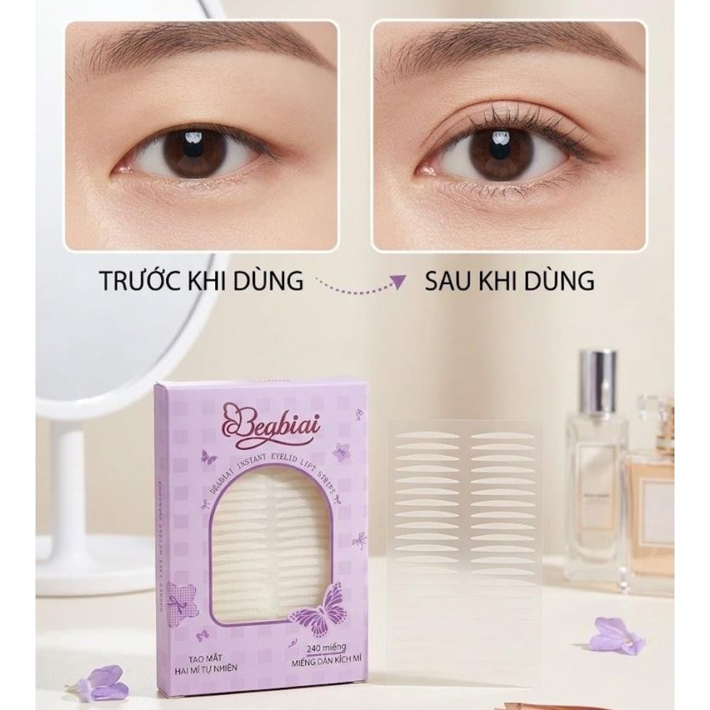 Ảnh 3 của Miếng dán kích mí BEABIAI tạo mắt hai mí tự nhiên và định hình nếp mí rõ nét.