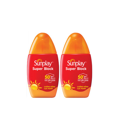Combo 2 Kem chống nắng Sunplay cực mạnh, ngừa đen sạm da hiệu quả dạng sữa Sunplay Super Block SPF 50+, PA++++ 30g