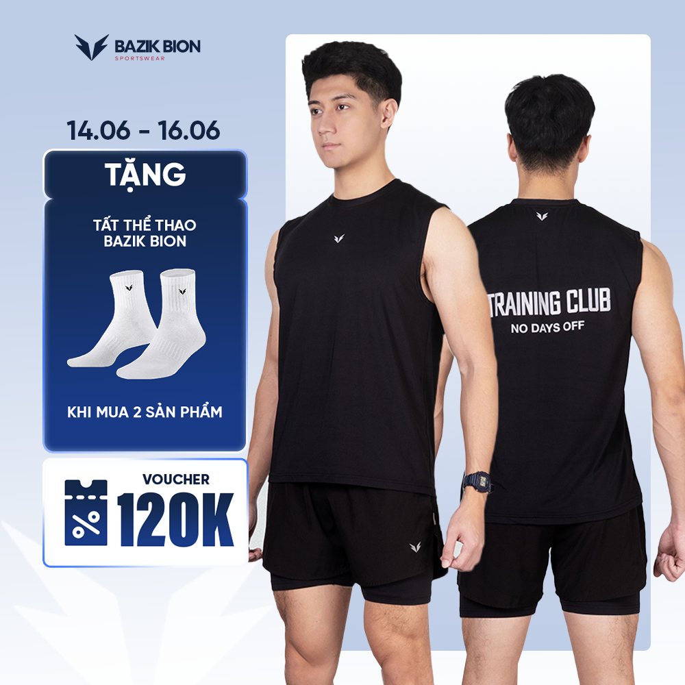 Áo Tanktop Thể Thao Bazik Training Club Vai Rộng Oversize Co Giãn, Thoáng Khí, Đa Năng Vận Động - A2