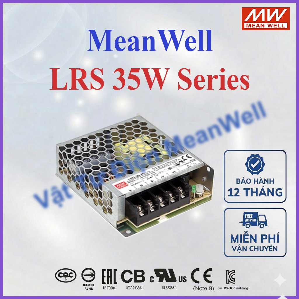 Bộ Nguồn tổ ong Meanwell LRS-35-5, LRS-35-12, LRS-35-15, LRS-35-24, LRS-35-48, Công suất 35W