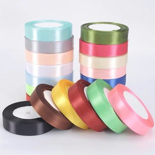 Cuộn duy băng vải lụa satin bản 1cm,2cm, 4cm dài 22m đủ màu