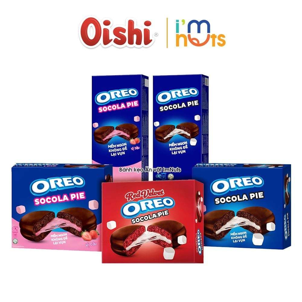 Bánh Oreo Socola-pie Nhân Dẻo Marshmallow 360g