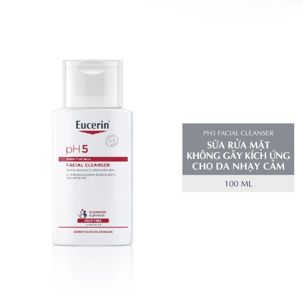 Ảnh 4 của Sữa rửa mặt Eucerin pH5 Sensitive Skin Facial Cleanser dịu nhẹ cho da nhạy cảm.