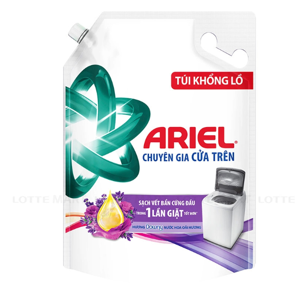 Nước Giặt Ariel Hương Downy Oải Hương Cho Máy Giặt Cửa Trên Túi 4.1kg